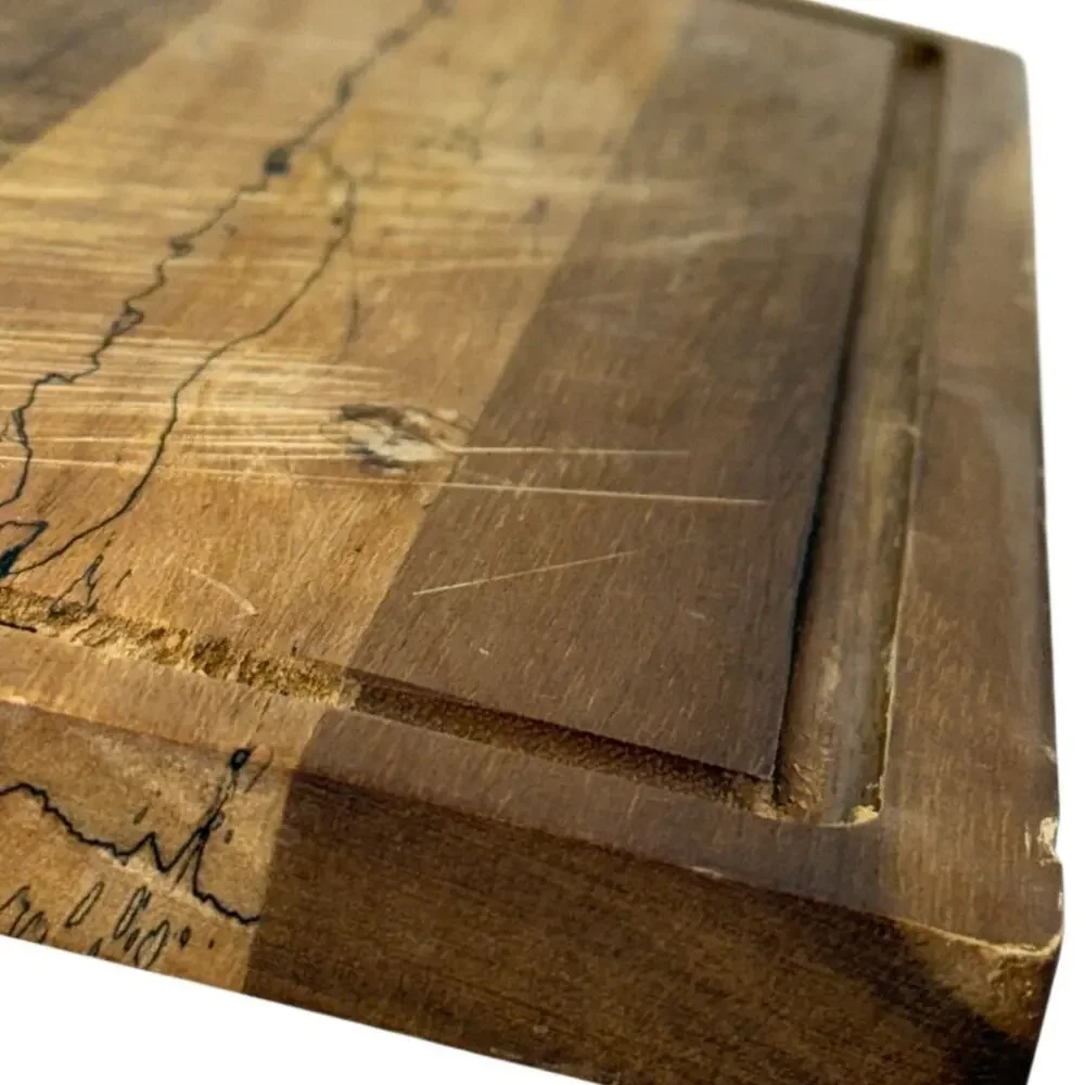 Dash of That Acacia Wood Cutting Board 18x13 Rustic Serving Board